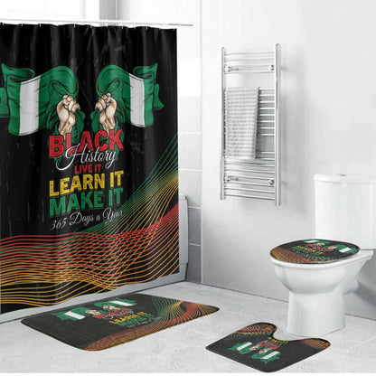 Nigeria Black History Month Bathroom Set Live It Learn It Make It - African Pride