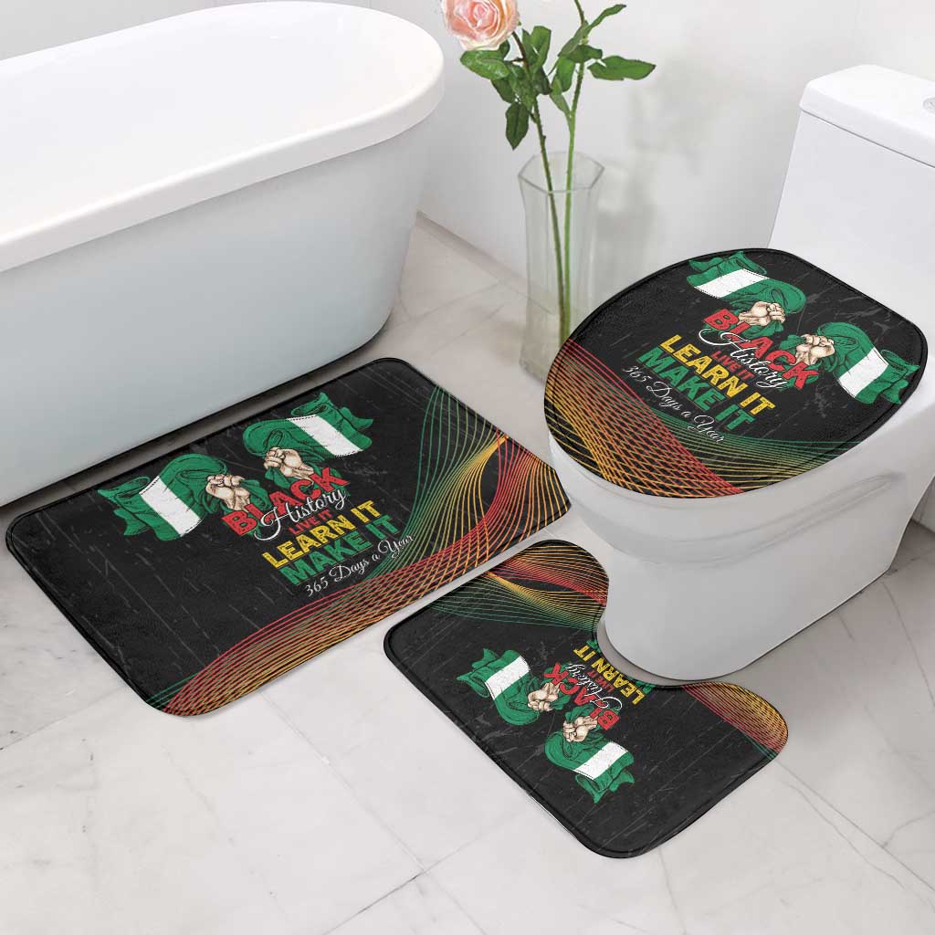Nigeria Black History Month Bathroom Set Live It Learn It Make It - African Pride