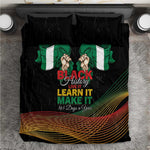 Nigeria Black History Month Bedding Set Live It Learn It Make It - African Pride