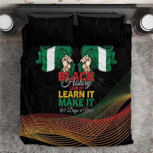 Nigeria Black History Month Bedding Set Live It Learn It Make It - African Pride