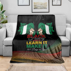 Nigeria Black History Month Blanket Live It Learn It Make It - African Pride