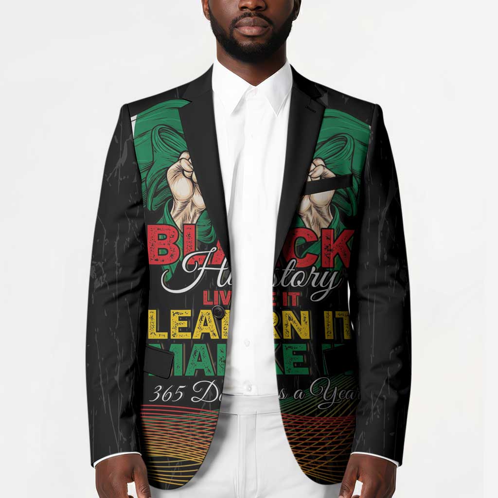 Personalized Nigeria Black History Month Blazer Live It Learn It Make It - African Pride