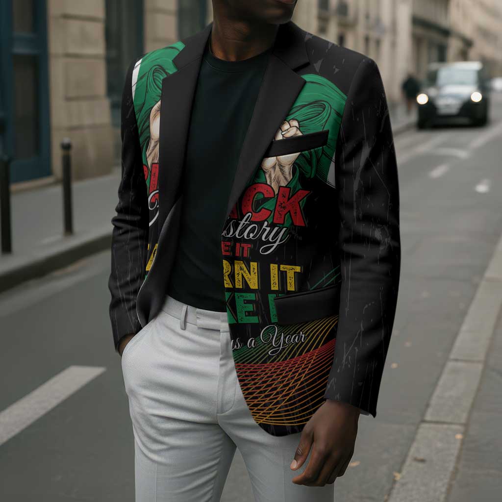 Personalized Nigeria Black History Month Blazer Live It Learn It Make It - African Pride