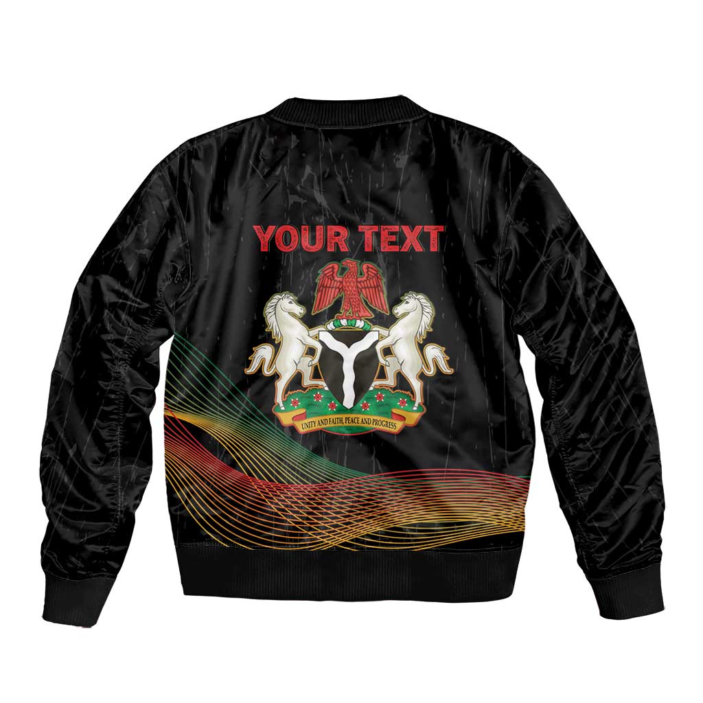 Personalized Nigeria Black History Month Bomber Jacket Live It Learn It Make It - African Pride