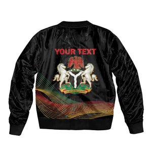 Personalized Nigeria Black History Month Bomber Jacket Live It Learn It Make It - African Pride