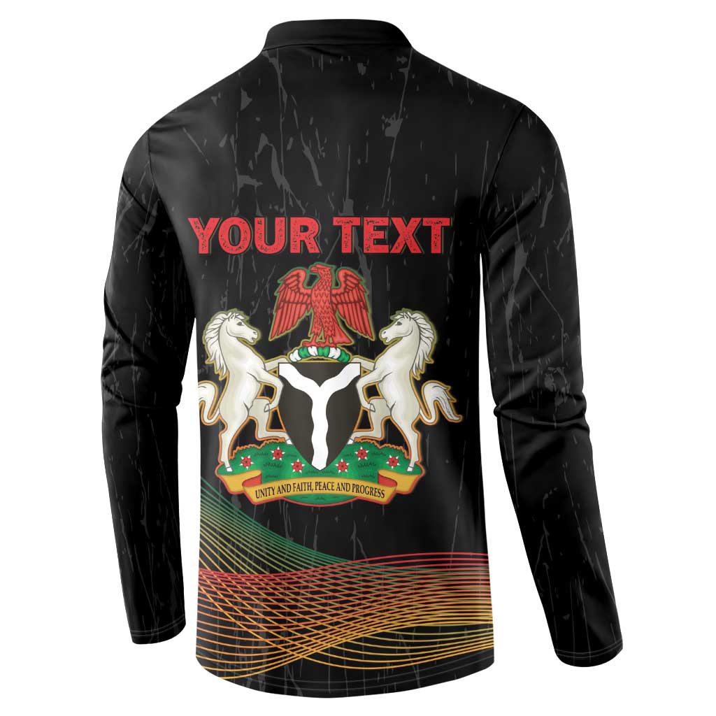 Personalized Nigeria Black History Month Button Sweatshirt Live It Learn It Make It