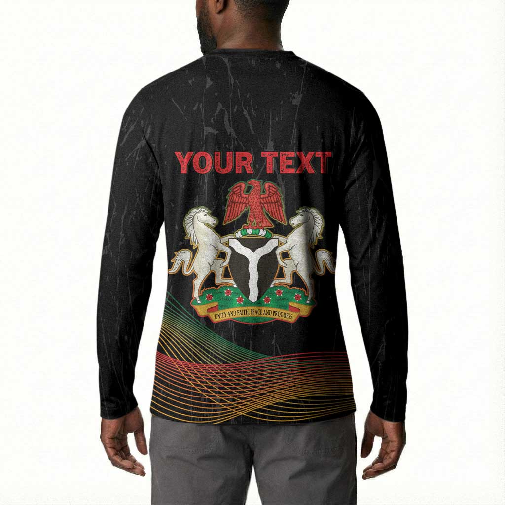 Personalized Nigeria Black History Month Button Sweatshirt Live It Learn It Make It