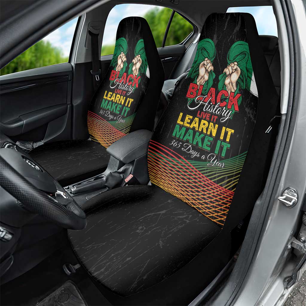 Nigeria Black History Month Car Seat Cover Live It Learn It Make It - African Pride