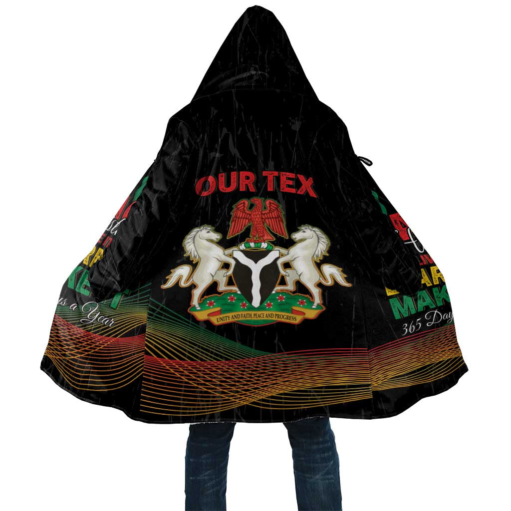 Personalized Nigeria Black History Month Cloak Live It Learn It Make It - African Pride