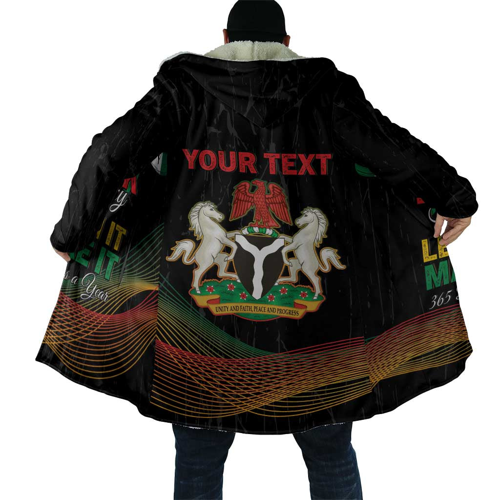 Personalized Nigeria Black History Month Cloak Live It Learn It Make It - African Pride