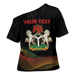 Personalized Nigeria Black History Month Cross Shoulder Shirt Live It Learn It Make It - African Pride