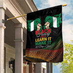 Nigeria Black History Month Garden Flag Live It Learn It Make It - African Pride