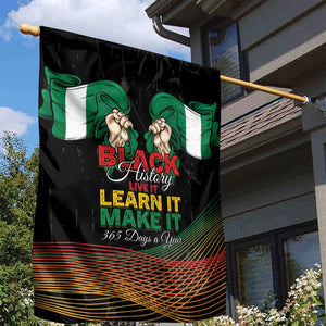 Nigeria Black History Month Garden Flag Live It Learn It Make It - African Pride