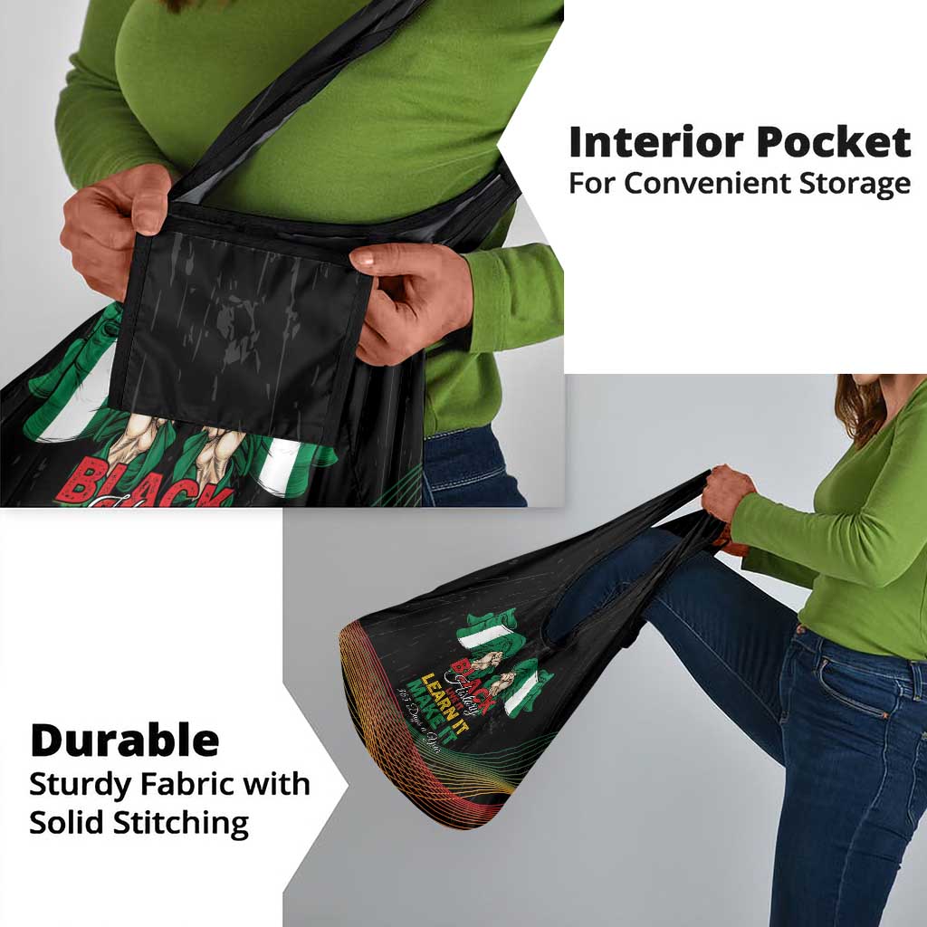 Nigeria Black History Month Grocery Bag Live It Learn It Make It - African Pride