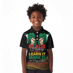 Personalized Nigeria Black History Month Kid Polo Shirt Live It Learn It Make It - African Pride
