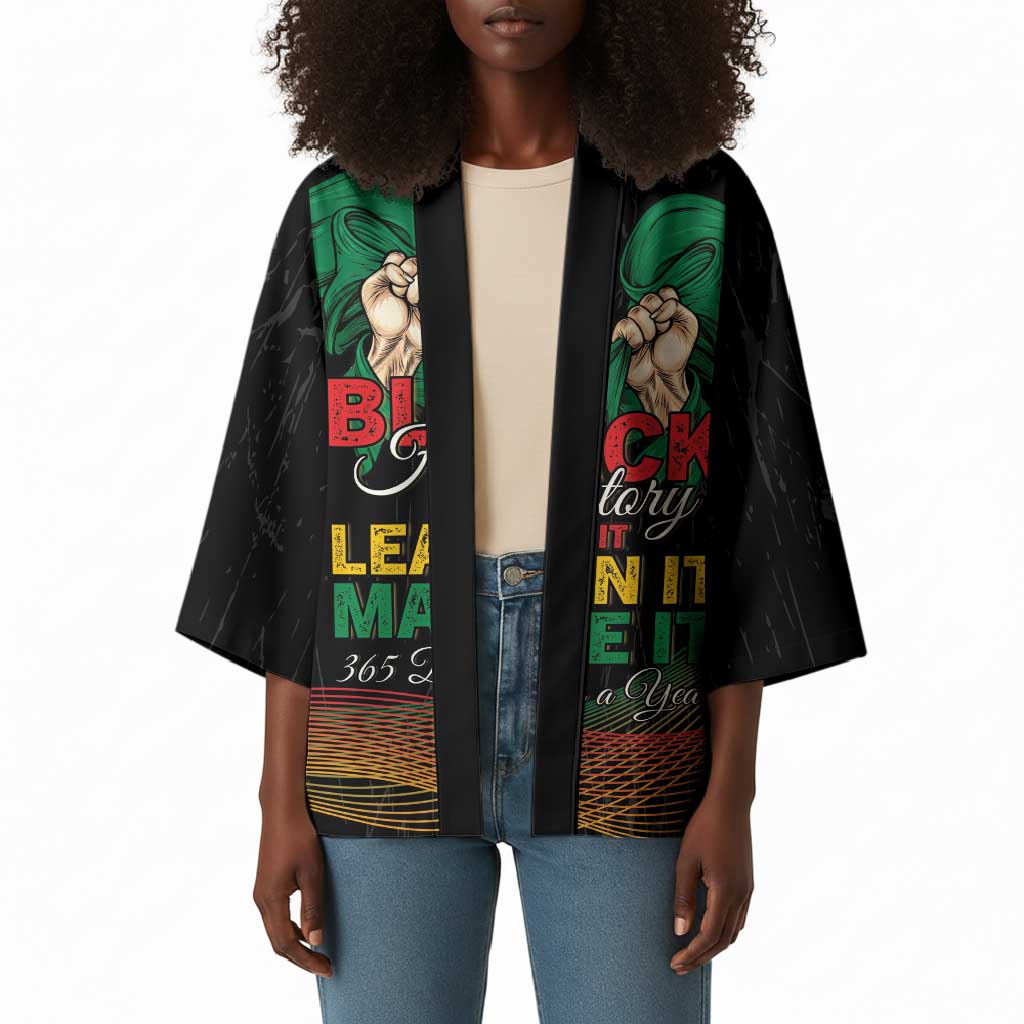 Personalized Nigeria Black History Month Kimono Live It Learn It Make It - African Pride