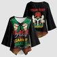 Personalized Nigeria Black History Month Kimono Sleeve Blouse Live It Learn It Make It - African Pride