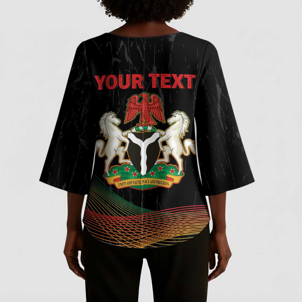 Personalized Nigeria Black History Month Kimono Sleeve Blouse Live It Learn It Make It - African Pride