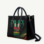Nigeria Black History Month Leather Bag Live It Learn It Make It - African Pride