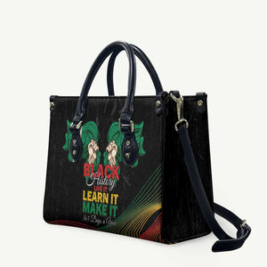Nigeria Black History Month Leather Bag Live It Learn It Make It - African Pride