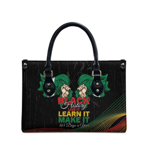 Nigeria Black History Month Leather Bag Live It Learn It Make It - African Pride