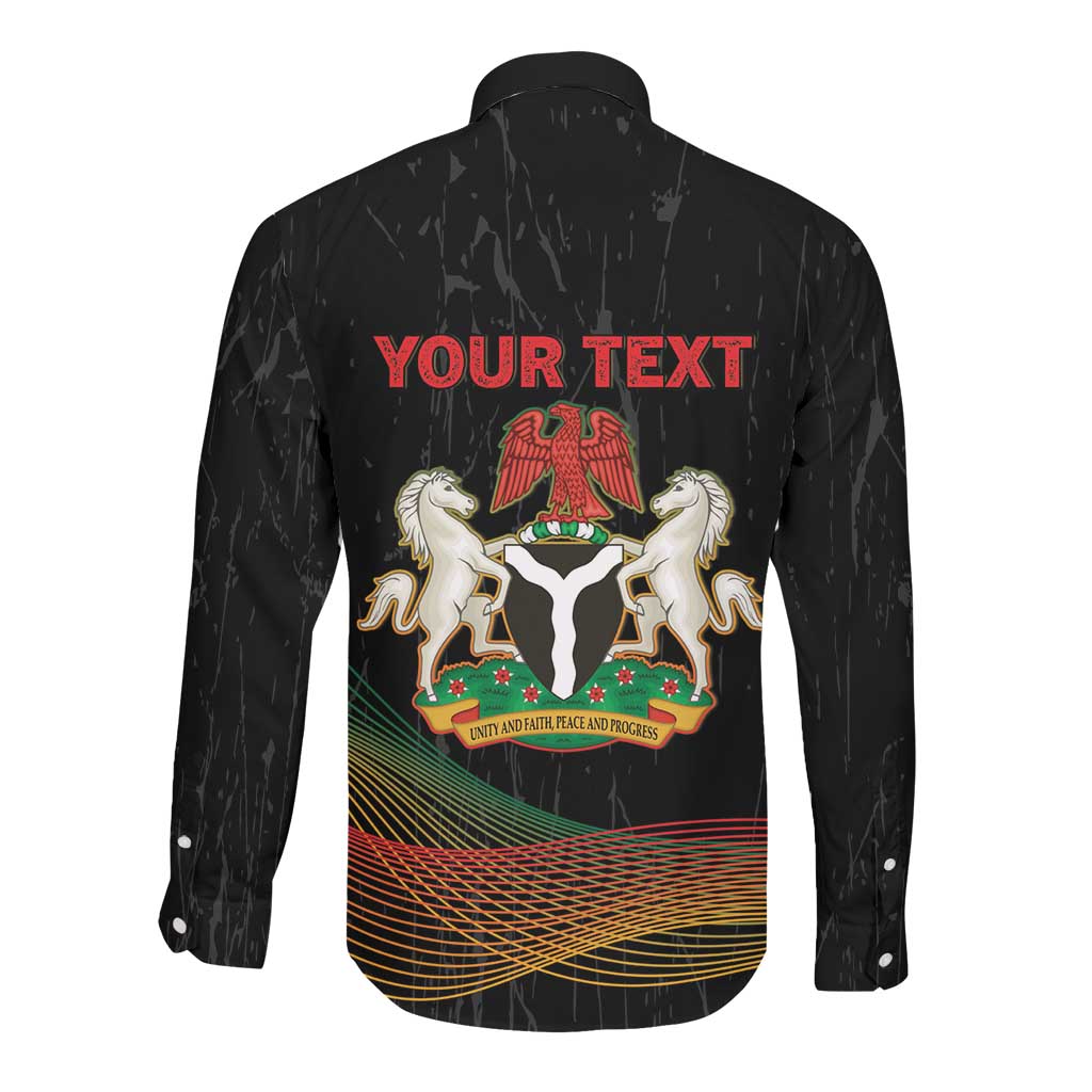 Personalized Nigeria Black History Month Long Sleeve Button Shirt Live It Learn It Make It - African Pride