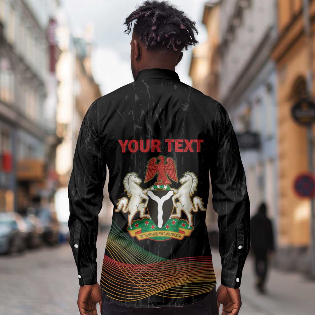 Personalized Nigeria Black History Month Long Sleeve Button Shirt Live It Learn It Make It - African Pride