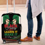 Nigeria Black History Month Luggage Cover Live It Learn It Make It - African Pride