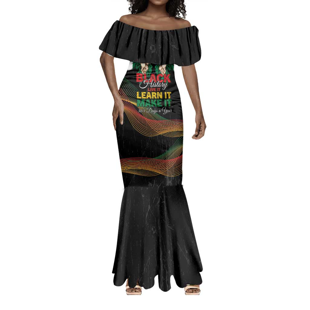 Personalized Nigeria Black History Month Mermaid Dress Live It Learn It Make It - African Pride