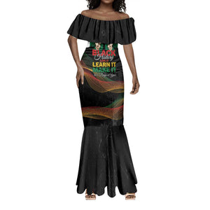 Personalized Nigeria Black History Month Mermaid Dress Live It Learn It Make It - African Pride