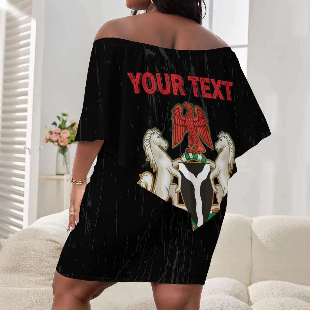 Personalized Nigeria Black History Month Off Shoulder Short Dress Live It Learn It Make It - African Pride