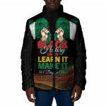 Personalized Nigeria Black History Month Padded Jacket Live It Learn It Make It - African Pride