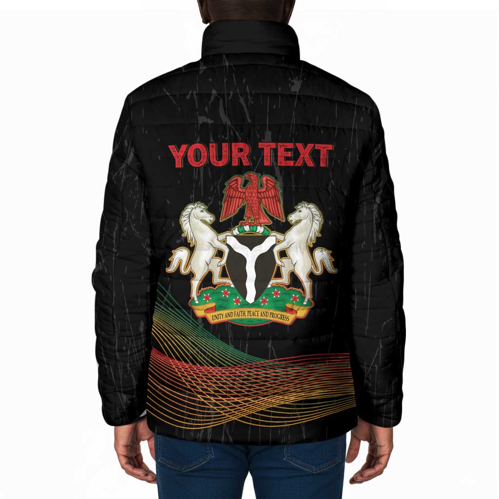 Personalized Nigeria Black History Month Padded Jacket Live It Learn It Make It - African Pride