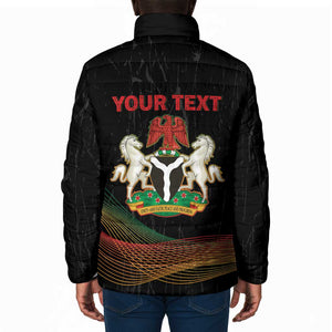 Personalized Nigeria Black History Month Padded Jacket Live It Learn It Make It - African Pride