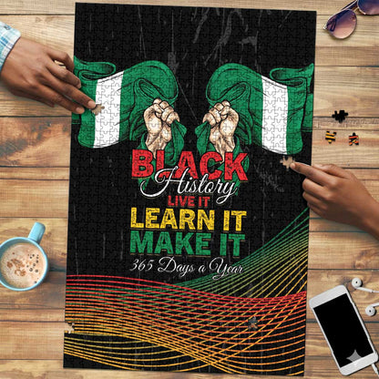 Nigeria Black History Month Puzzle Live It Learn It Make It - African Pride