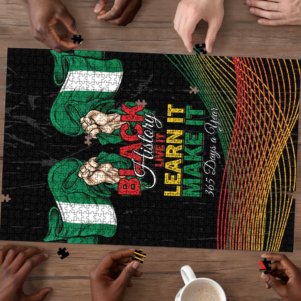 Nigeria Black History Month Puzzle Live It Learn It Make It - African Pride