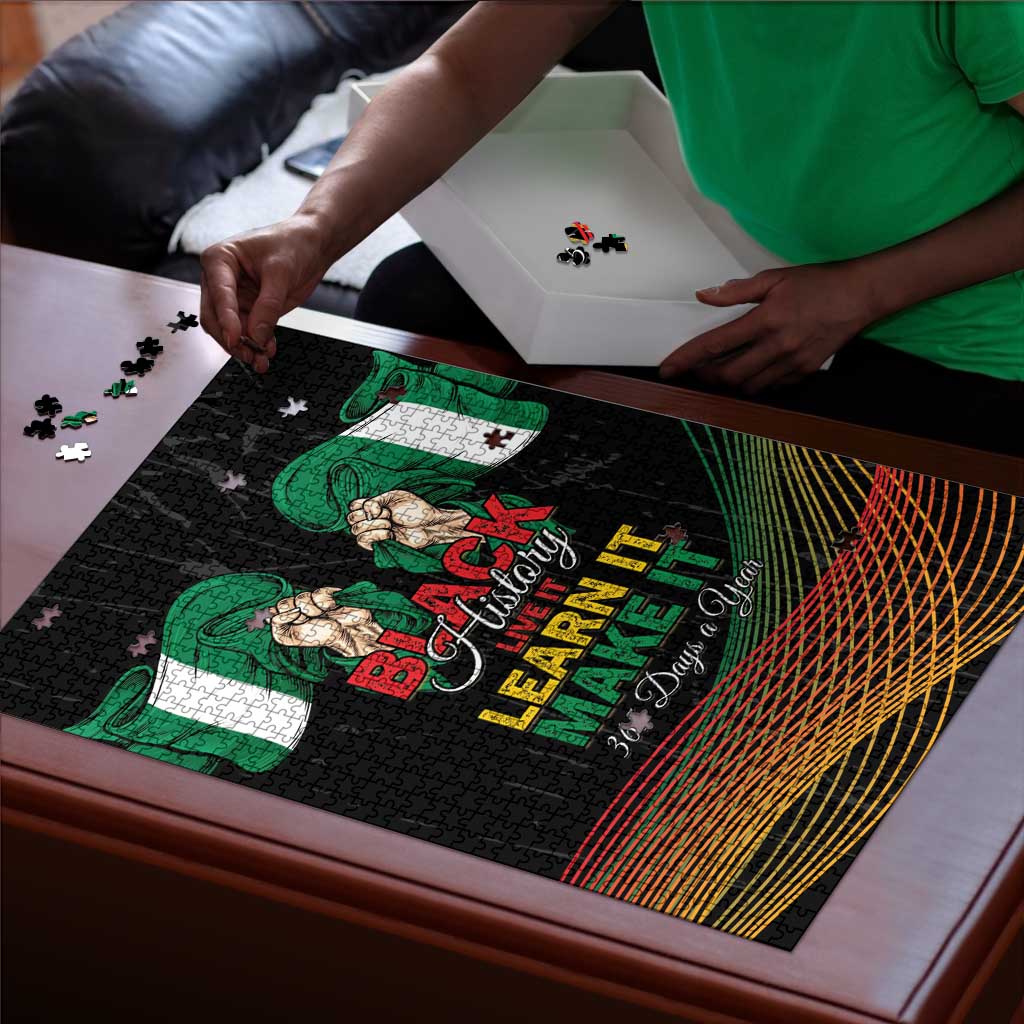 Nigeria Black History Month Puzzle Live It Learn It Make It - African Pride