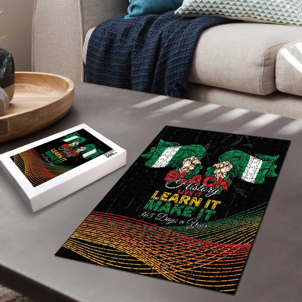 Nigeria Black History Month Puzzle Live It Learn It Make It - African Pride