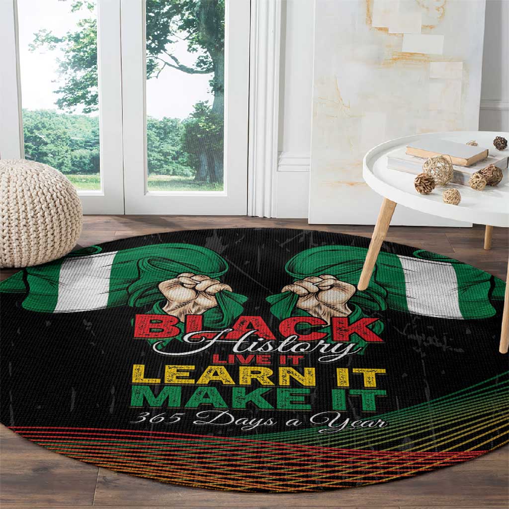 Nigeria Black History Month Round Carpet Live It Learn It Make It - African Pride