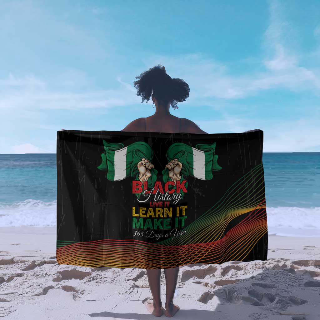 Nigeria Black History Month Sarong Live It Learn It Make It - African Pride