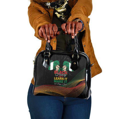 Nigeria Black History Month Shoulder Handbag Live It Learn It Make It - African Pride