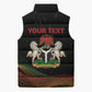 Personalized Nigeria Black History Month Sleeveless Puffer Jacket Live It Learn It Make It - African Pride