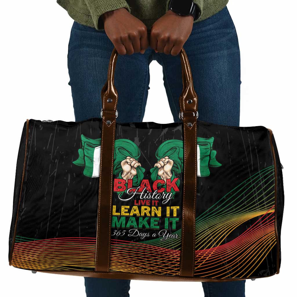 Nigeria Black History Month Travel Bag Live It Learn It Make It - African Pride