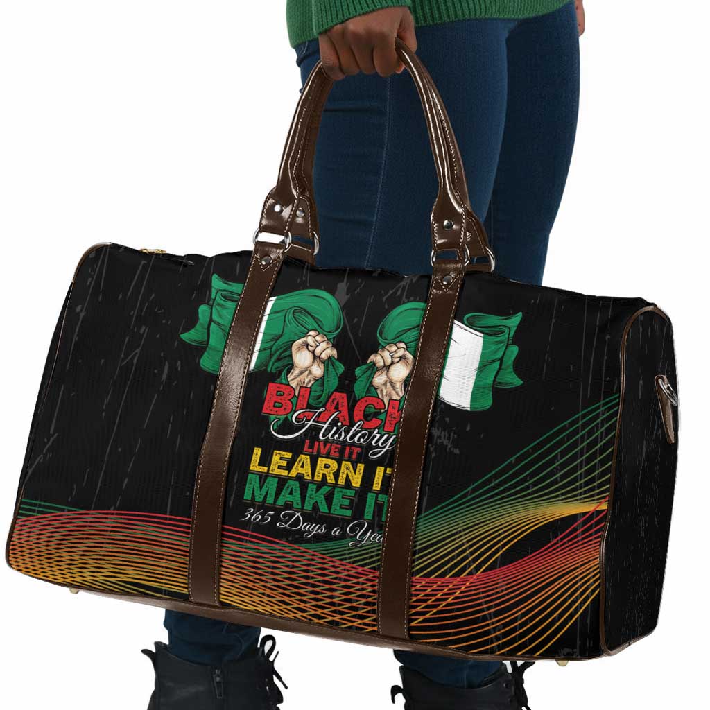 Nigeria Black History Month Travel Bag Live It Learn It Make It - African Pride