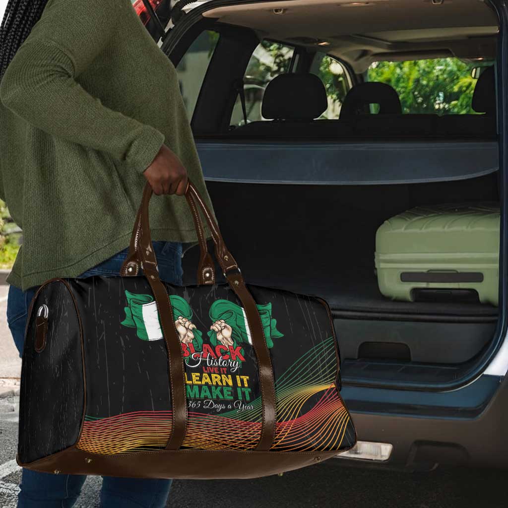 Nigeria Black History Month Travel Bag Live It Learn It Make It - African Pride