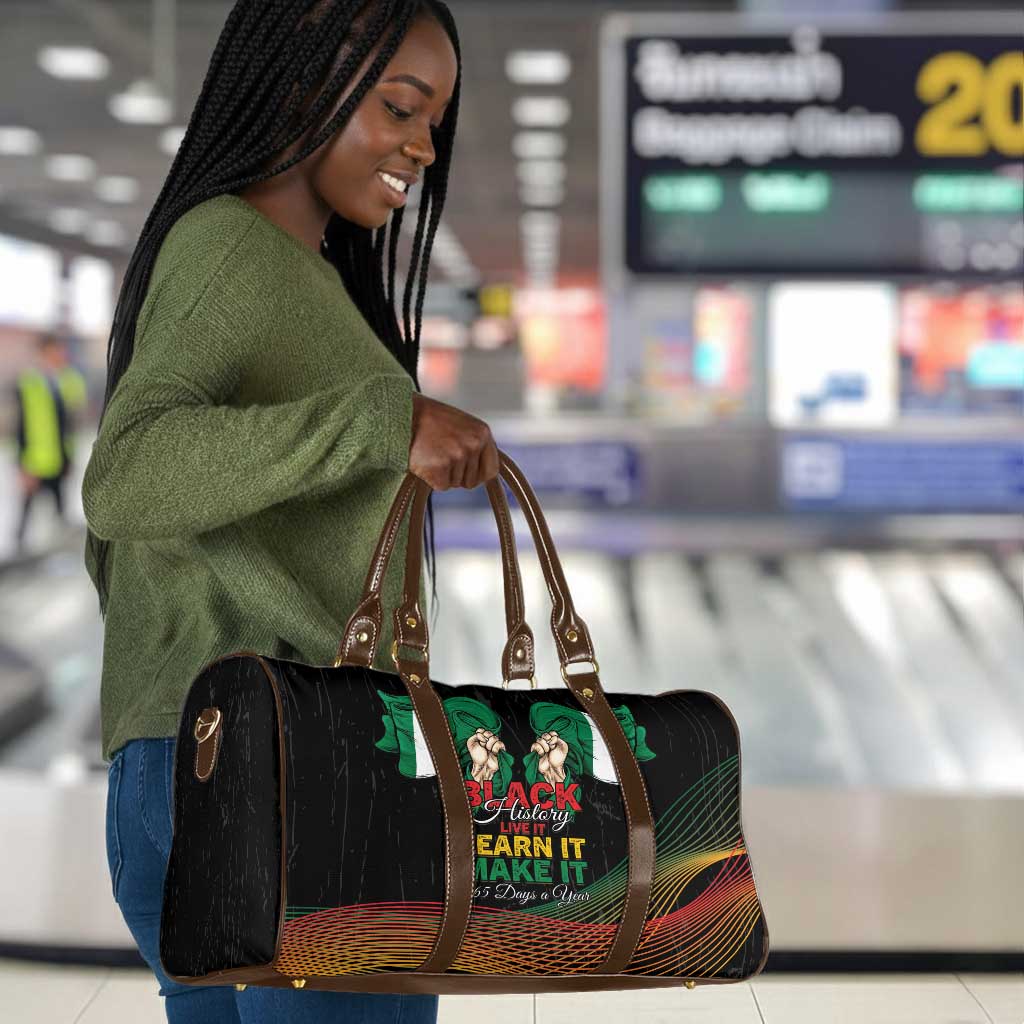Nigeria Black History Month Travel Bag Live It Learn It Make It - African Pride
