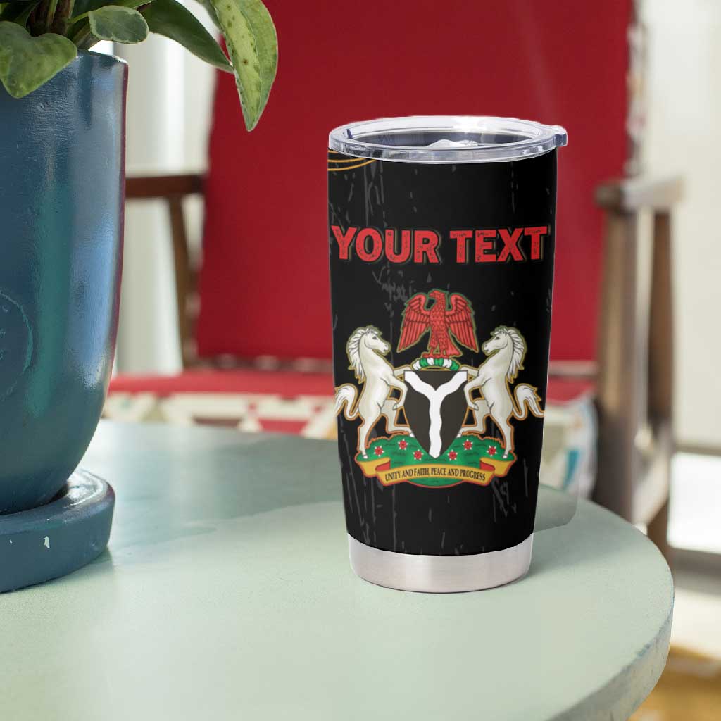 Personalized Nigeria Black History Month Tumbler Cup Live It Learn It Make It - African Pride