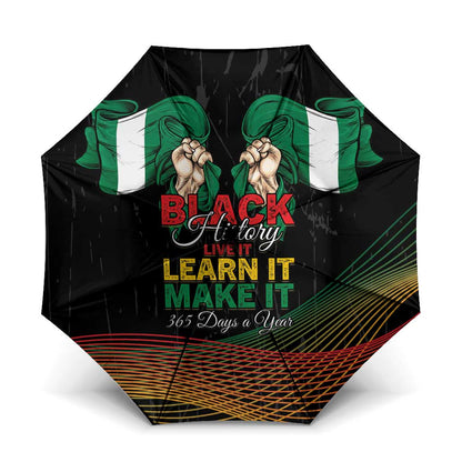 Nigeria Black History Month Umbrella Live It Learn It Make It - African Pride