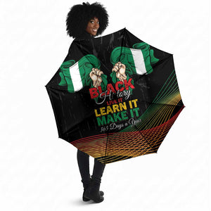 Nigeria Black History Month Umbrella Live It Learn It Make It - African Pride