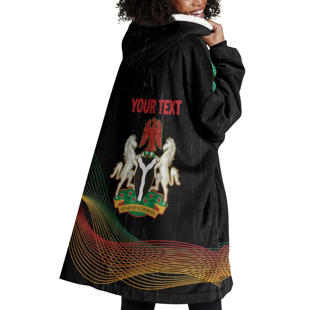 Personalized Nigeria Black History Month Wearable Blanket Hoodie Live It Learn It Make It - African Pride